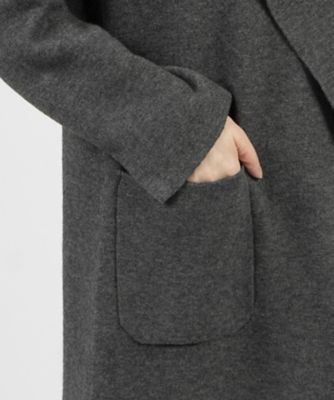 マダム　ジョコンダ　ＭＡＤＡＭ　ＪＯＣＯＮＤＥ　リバーシブル編み　紡毛ニットコート