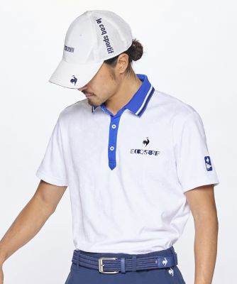 le coq sportif GOLF COLLECTION/ルコックスポルティフ（ゴルフ） ルコックスポルティフ　ゴルフ　ｌｅ　ｃｏｑ　ｓｐｏｒｔｉｆ　ｇｏｌｆ　カラーブロックグラフィックジャガード半袖ポロシャツ