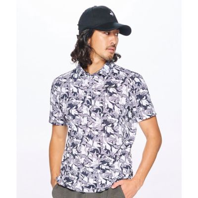 ルコックスポルティフ　ゴルフ　ｌｅ　ｃｏｑ　ｓｐｏｒｔｉｆ　ｇｏｌｆ　【ＲＩＪＯＵＭＥ】ストレッチフォーサーシャツ　－リーフ柄－
