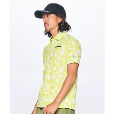 ルコックスポルティフ　ゴルフ　ｌｅ　ｃｏｑ　ｓｐｏｒｔｉｆ　ｇｏｌｆ　【ＲＩＪＯＵＭＥ】ストレッチフォーサーシャツ　－リーフ柄－
