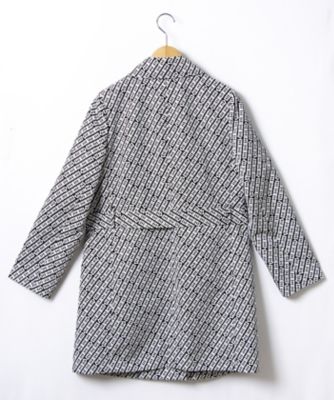 【大きいサイズ】幾何柄ショートコート