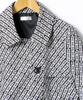 【大きいサイズ】幾何柄ショートコート