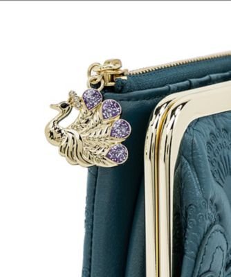 アナスイ　ＡＮＮＡ　ＳＵＩ　ピーコック　二つ折り口金長財布
