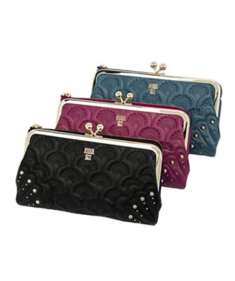 アナスイ　ＡＮＮＡ　ＳＵＩ　ピーコック　二つ折り口金長財布