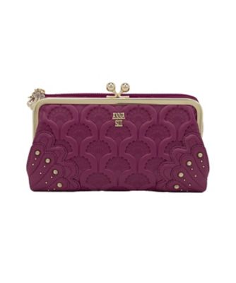 アナスイ　ＡＮＮＡ　ＳＵＩ　ピーコック　二つ折り口金長財布