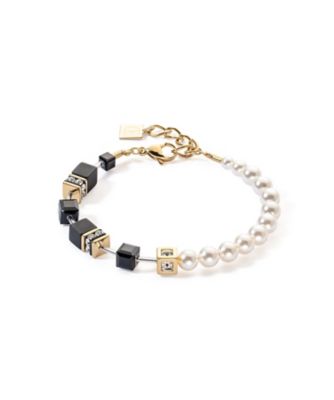ＣＯＥＵＲ　ＤＥ　ＬＩＯＮ　ＧｅｏＣＵＢＥ（Ｒ）　ハーフパールブレスレット（オニキス）　５０８６／３０ー１３１６