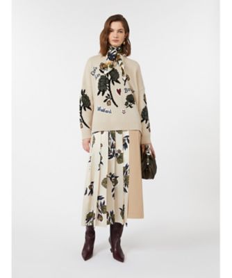 エトラ バイマテリアル プリーツ スカート 5106015206