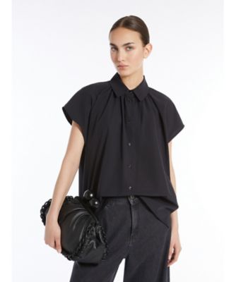 Cotton poplin shirt, light blue | Weekend Max Mara