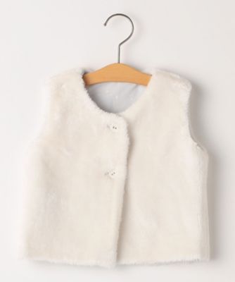 SHIPS (Baby & Kids)/シップス ベビー フェイクファー リバーシブル ベスト 512ー66ー0003 オフホワイト ベビー用アウター【三越伊勢丹/公式】