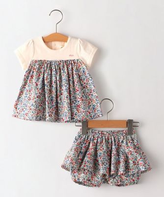 ＜SHIPS (Baby&Kids)＞フラワー半袖セットロンパース