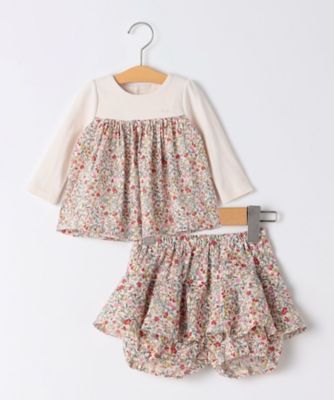 ＜SHIPS (Baby&Kids)＞フラワー　長袖　セット　ロンパース　５１２ー８０ー０１６０