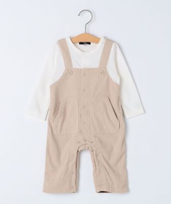 SHIPS (Baby & Kids)/シップス フェイク オーバーオール ロンパース 512ー87ー0001 ベージュ ベビー用ロンパース・カバーオール【三越伊勢丹/公式】