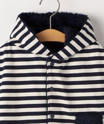 ベビー ボーダー リバーシブル ポンチョ 514ー06ー0058