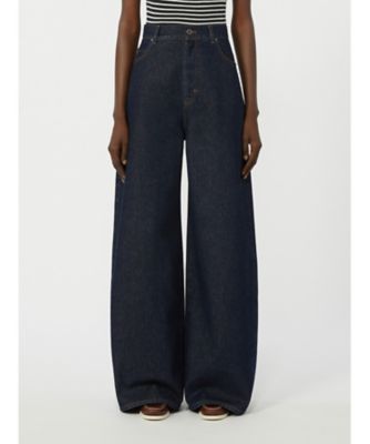 タベッラ コットン デニム ワイドレッグ ジーンズ