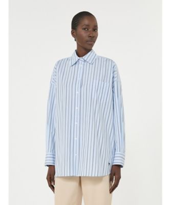 アムール オーバーサイズ ストライプ コットン シャツ