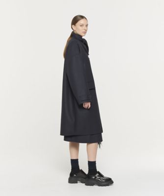 ダブルウール スカーフ付きコート 52