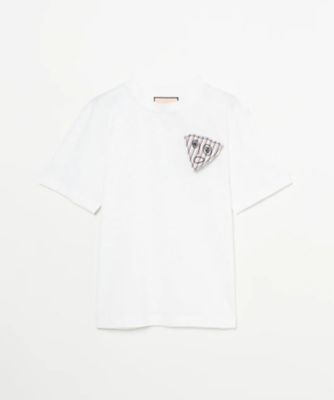 PLAN C (Women)/プランシー 日本限定　アーカイブファブリックのピン付Ｔシャツ（ＳＴＲＩＰＥ）