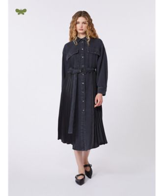 チトラート デニム サテン シャツ ドレス 5221036106