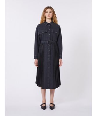 チトラート デニム サテン シャツ ドレス 5221036106