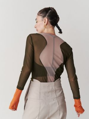 予約商品】WAVE LINE SHEER TOP