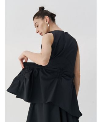 【予約商品】ＲＯＵＮＤ　ＧＡＴＨＥＲ　ＴＯＰ／セットアップ着用可能　＊５２２５４０４００２０１