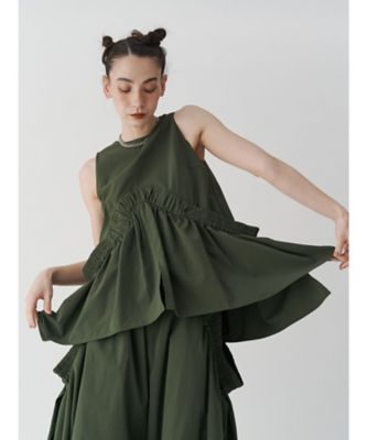 【予約商品】ＲＯＵＮＤ　ＧＡＴＨＥＲ　ＴＯＰ／セットアップ着用可能　＊５２２５４０４００２０１
