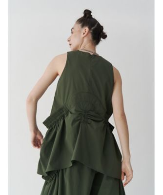【予約商品】ＲＯＵＮＤ　ＧＡＴＨＥＲ　ＴＯＰ／セットアップ着用可能　＊５２２５４０４００２０１