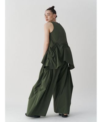 【予約商品】ＲＯＵＮＤ　ＧＡＴＨＥＲ　ＴＯＰ／セットアップ着用可能　＊５２２５４０４００２０１