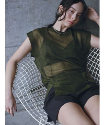＜UN3D.＞【予約商品】ＳＨＥＥＲ　ＳＬＥＥＶＥＬＥＳＳ　ＫＴ　ＴＯＰ　＊５２２５４２６００１０１