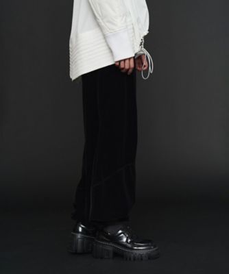 ＜UN3D.＞【予約販売】ＶＥＬＶＥＴ　ＨＥＭ　ＧＡＴＨＥＲ　ＰＴ　セットアップ着用可能　＊５２２５５０７０１６０１