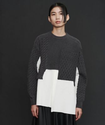 ＜UN3D.＞【予約販売】ＣＡＢＬＥ　ＬＡＹＥＲ　ＫＮＩＴ　ＴＯＰ　＊５２２５６２６００２０１