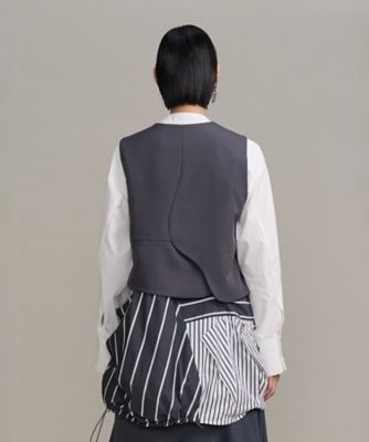 予約販売】WAVE ASYMMETRY VEST セットアップ着用