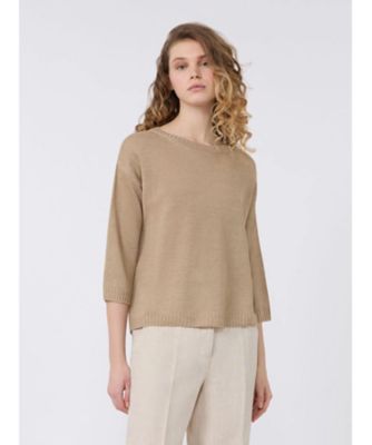 Max Mara ✨リネン　ニットカーディガン　ベージュ　スナップボタン　伸縮性 Max Mara ✨リネン ニットカーディガン ベージュ スナップボタン 伸縮