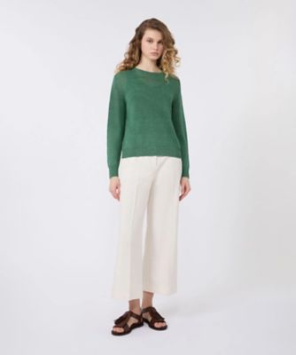 Max Mara (M) イタリア製 リネン 総柄 ロープ編み セーター 緑色 ウィメンズ ニット | マックスマーラ公式サイト