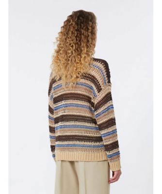 ●新品/正規品● Max Mara AIRE コットン ストレッチ ニット オニリカ リネン コットン ニット 5361156206 | Weekend Max