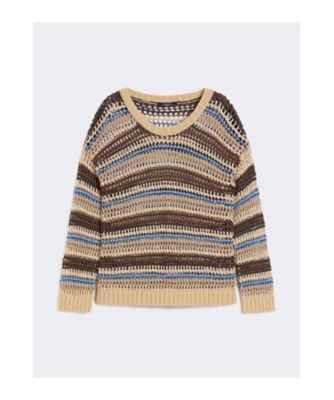 ●新品/正規品● Max Mara AIRE コットン ストレッチ ニット オニリカ リネン コットン ニット 5361156206 | Weekend Max