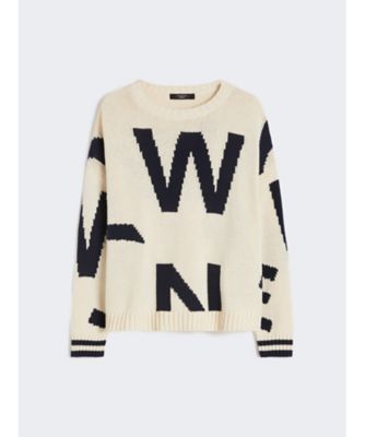 チェレブレ パターンド コットン クルーネック ニット