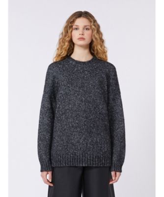 【新品✨定価約5万円】ebure 22AW モヘヤ混 ニット オーバーサイズ フレット モヘヤ ブレンド オーバーサイズ ニット