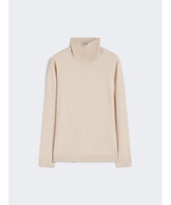 キク ウール シルク ハイ ネック ニット 5366015206