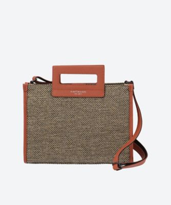 ＜Hartmann＞ＴＷＥＥＤ　ＰＥＢＢＬＥ　ＴＯＰ　ＨＡＮＤＬＥ　ＣＲＯＳＳ　ＢＯＤＹ　Ｍ
