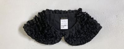 ◆付襟　ＳＩＬＫ　ＦＲＩＬＬ　ＣＯＬＬＡＲ　Ｂｌａｃｋ　Ｂ