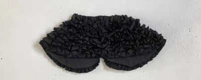 ◆付襟　ＳＩＬＫ　ＦＲＩＬＬ　ＣＯＬＬＡＲ　Ｂｌａｃｋ　Ｂ