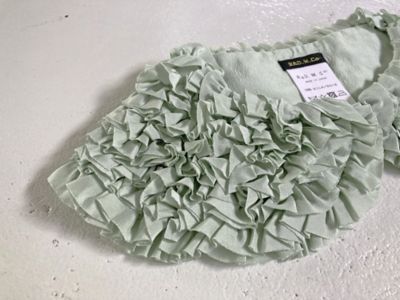 ◆付襟　ＳＩＬＫ　ＦＲＩＬＬ　ＣＯＬＬＡＲ　Ｂｌａｃｋ　Ｂ