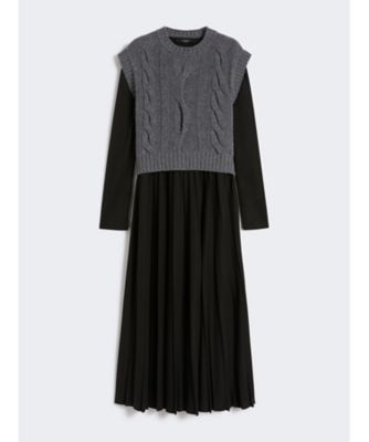 Fashion y Vanessa アウトフィットほか一式 エブロ ニットジレ x ジャージードレス ツーピース