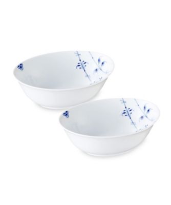 ＜ROYAL COPENHAGEN＞ブルーパルメッテ　オーバルボウル　ペア
