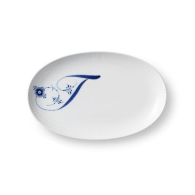 ROYAL COPENHAGEN/ロイヤル コペンハーゲン アルファベットコレクション　アルファベット　オーバルディッシュ　Ｔ