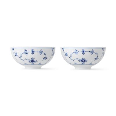 ROYAL COPENHAGEN/ロイヤル コペンハーゲン ブルーフルーテッド　プレイン　ライスボウル　ペア