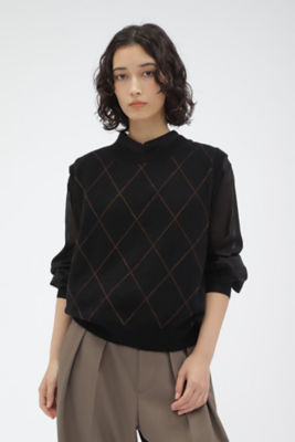 ＜MARGARET HOWELL (Women)＞ニット　ＦＩＮＥ　ＷＯＯＬ　ＡＲＧＹＬＥ