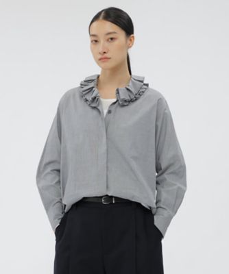 MARGARET HOWELL (Women)/マーガレット・ハウエル シャツ COTTON END ON END SHIRT 5785253211 MID GREY(022) トップス【三越伊勢丹/公式】