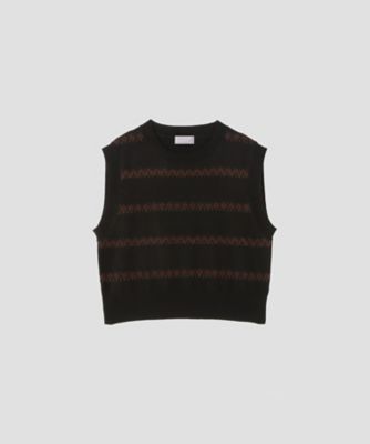 MARGARET HOWELL (Women)/マーガレット・ハウエル ニット WOOL ALPACA FAIRISLE 5785261203 ブラック(010) トップス【三越伊勢丹/公式】